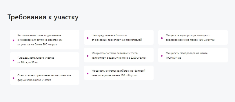 Требования к участку.